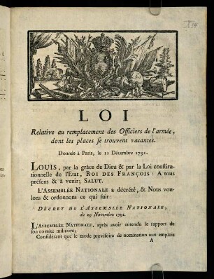 1-11, Loi. Relative au remplacement des Officiers...
