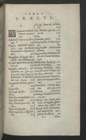 Index graecus.