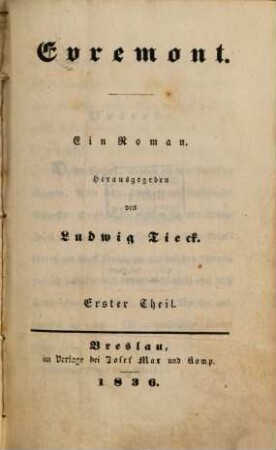 Evremont : Ein Roman, 1 (1836)