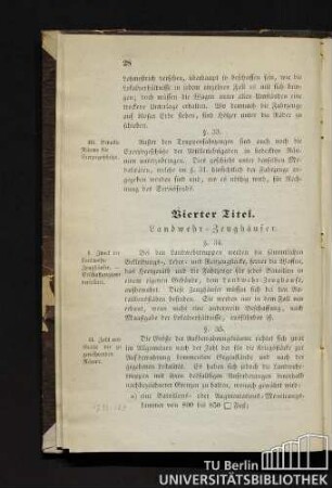 I. Zweck der Landwehr-Zeughäuser. - Beschaffungsart derselben.