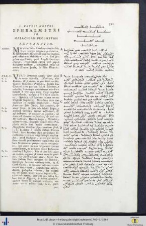 Explanatio in Malachiam.