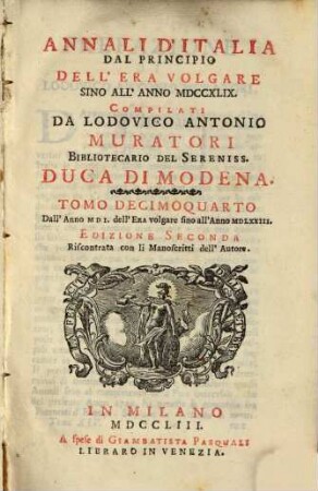 Annali D'Italia Dal Principio Dell'Era Volgare Sino All'Anno MDCCXLIX, 14. Dall'Anno MDI. dell'Era volgare sino all'Anno MDLXXIII.
