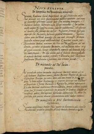 De Sumptibus Doctorandum minuendis.