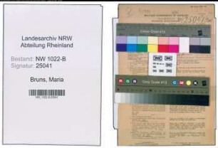 Entnazifizierung Maria Bruns , geb. 01.07.1902 (Verwaltungsangestellte)