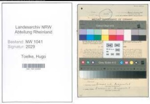 Entnazifizierung Hugo Toelke , geb. 18.07.1901 (Zollbeamter)