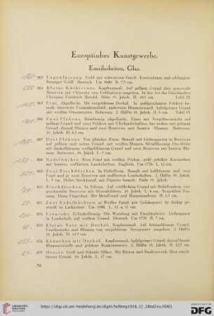 Europäisches Kunstgewerbe (Nr. 863-963)