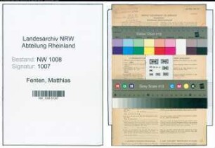 Entnazifizierung Matthias Fenten , geb. 18.05.1910 (Weber)