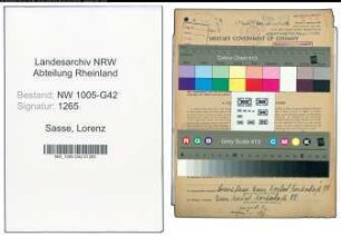Entnazifizierung Lorenz Sasse , geb. 06.11.1896 (Friseur)