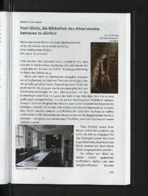 Vom Glück, die Bibliothek des Alstervereins betreuen zu dürfen!
