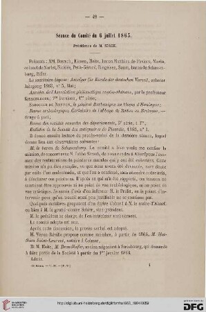 Séance du Comité du 6 juillet 1863