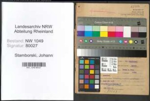 Entnazifizierung Johann Stamborski , geb. 22.07.1907 (Beamter)