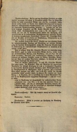 Freytags den 7ten Januar 1803. in Collegio Electorali