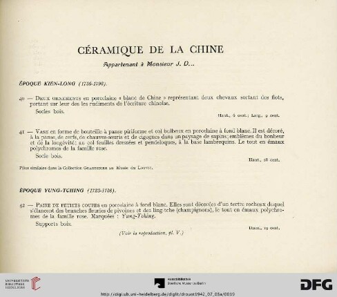 Cèramique De La Chine  (Nr. 40-51)