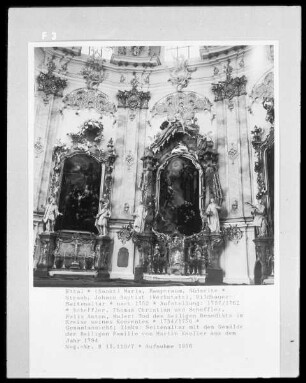 Seitenaltar — Tod des heiligen Benedikts im Kreise seines Konventes