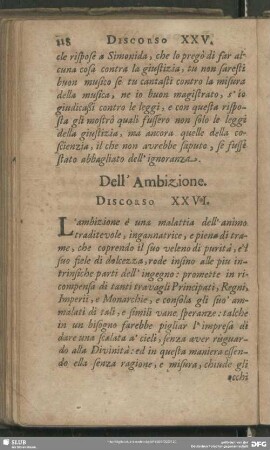 Dell´ Ambizone. Discorso XXVI.