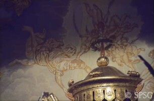 Berlin, Schloss Charlottenburg, Altes Schloss, Westflügel, Kapelle, R. 94a, Nordseite, Malerei von Gunnar Voigt.