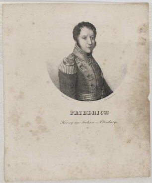 Bildnis des Herzogs Friedrich von Sachsen Altenburg