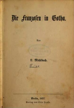 Historische Characterbilder : Von L. Mühlbach, 2