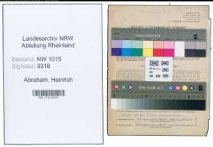 Entnazifizierung Heinrich Abraham , geb. 14.07.1910 (Schlosser)