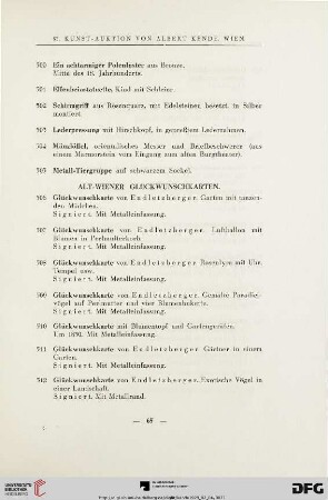 Alt-Wiener Glückwunschkarten (Nr. 506 - 522)