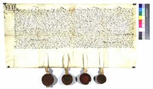 Vertrag zwischen dem Kloster Herrenalb und der Kommune Ober- und Unterderdingen wegen des Weinzehnten.