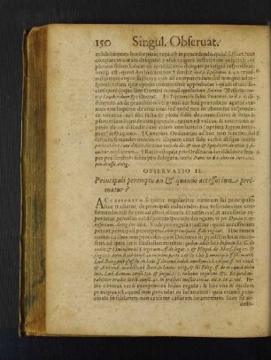 Observatio II. Principali perempto an et quando accessorium perimatur?