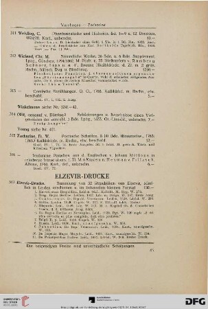 Elzevir-Drucke (Nr. 317-319)
