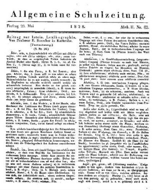 Beitrag zur latein. Lexikographie : (Fortsetzung.)