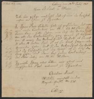 Brief an B. Schott's Söhne : 04.07.1821