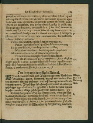 Der drey und dreyssigste Articul.