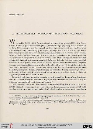 11: Z problematyki ikonografii biskupów Pachoras