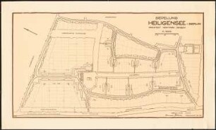 Bau einer Siedlung für die gemeinnützige Kleinhausbaugesellschaft, Berlin-Heiligensee: Grund- und Lageplan 1:1000 (von Inv.Nr. 21115)