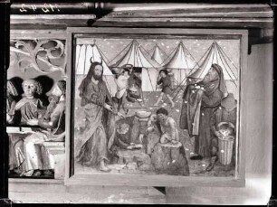 Herrgottskirche; südlicher Seitenaltar, Predella rechts nach der Restaurierung