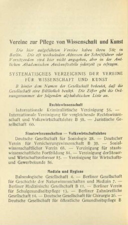 Vereine zur Pflege von Wissenschaft und Kunst