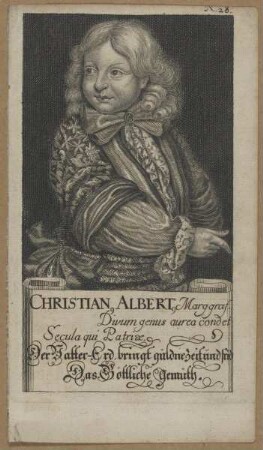Bildnis des Christianus Albertus, Markgraf von Brandenburg-Ansbach