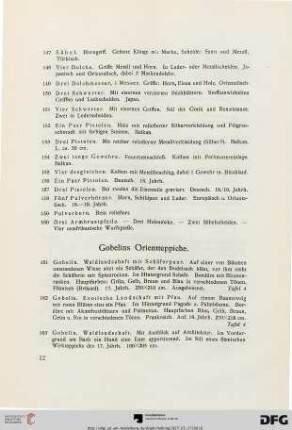 Gobelins Orientteppiche (Nr. 161-214)