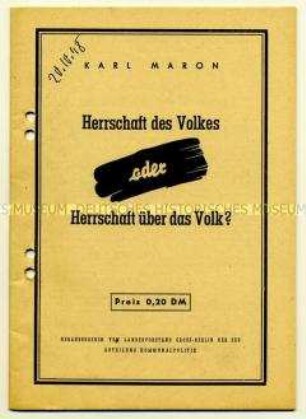 Ablehnung der am 22.04.1948 beschlossenen Berliner Verfassung durch die SED