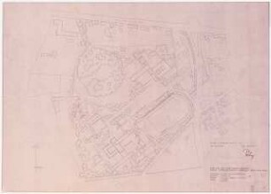 Grünflächen am Schulzentrum, Hilden: Lageplan 1:1000 (Zeichnung des Architekten)