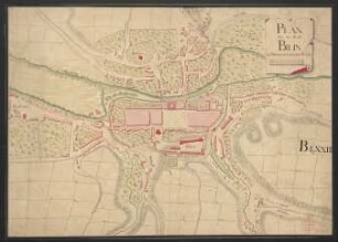 Plan von der Stadt Bilin aus Böhmen in Leitmeritzer Craysse