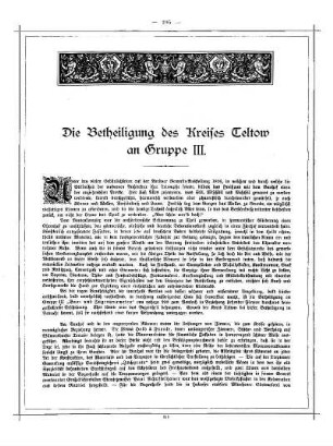 Die Betheiligung des Kreises Teltow an Gruppe III