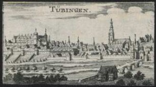 Tübingen. Ansicht von Süden : Kupferstich