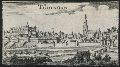 Tübingen. Ansicht von Süden : Kupferstich