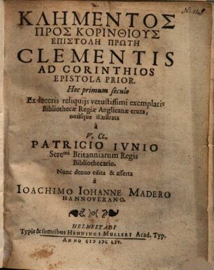 Ad Corinthios epistola prior
