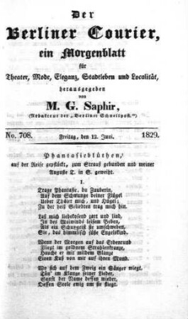 No. 708., Freitag, den 12. Juni 1829