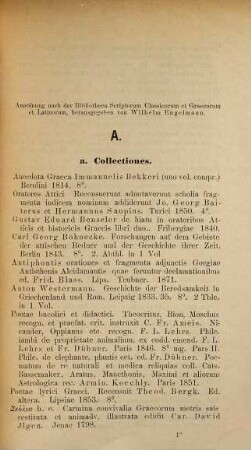 Katalog der Lehrer-Bibliothek, 1. Römisch-griechische Autoren
