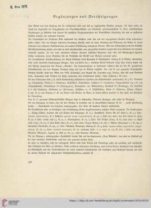 Ergänzungen und Berichtigungen