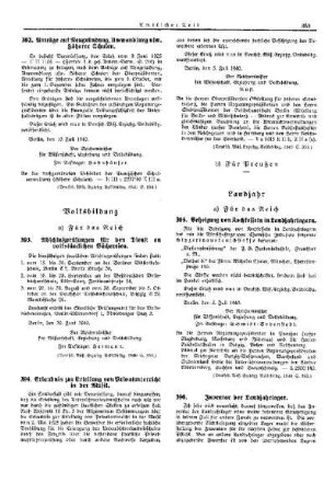 Anträge auf Neugründung, Umwandlung usw. Höherer Schulen : [Erziehung] ; [Für das Reich] ; [Amtliche Erlasse] ; [Amtlicher Teil]