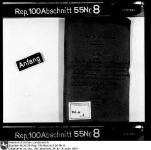 Verhältnisse des Meyerhofes zu Dissen Enthält u.a.: Erbvertrag der Familie Staffhorst; Jurisdiktionsstreit des Meyers mit dem Gografen zu Iburg