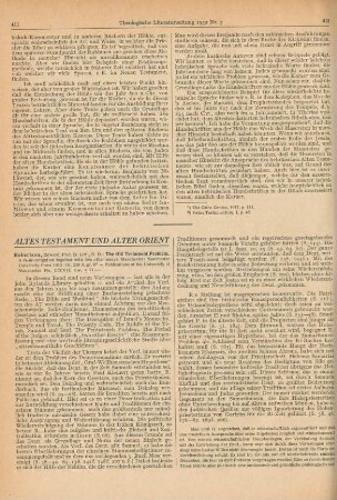 Altes Testament und Alter Orient