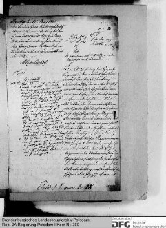 Antrag des Bankiers Alexander Itzig zu Prenzlau auf Benennung eines auf der Prenzlauer Feldmark neu zu errichtenden Vorwerks mit dem Namen Alexanderhof